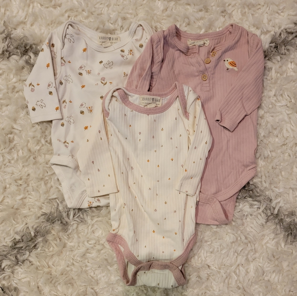 Rabbit and bear onesie bundle